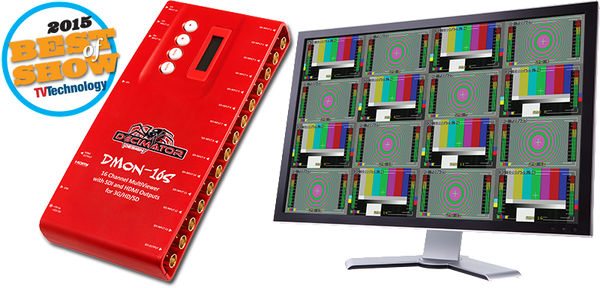 DD-16S DMON-16S: 16 Channel Multi-Viewer w/ HDMI & SDI Outputs for 3G/HD/SD