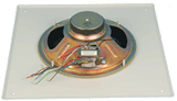 8" 6oz speaker with 70/25v 5w transformer, 12-1/2" square baffle