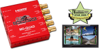 DD-MD-QUAD MD-QUAD v3: 3G/HD/SD-SDI Quad Split Multi-Viewer, 3G/HD/SD-SDI   HDMI Outputs   TPG