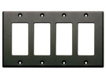 CP-4B Quadruple Cover Plate - black