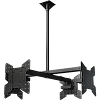 Ceiling mounted Quad display system for 32" to 55"+ monitors, includes a VESA mounting interface
