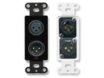 DB-XLR2 XLR 3-pin Female &amp; 3-pin Male on Decora&#174; Wall Plate - Solder type