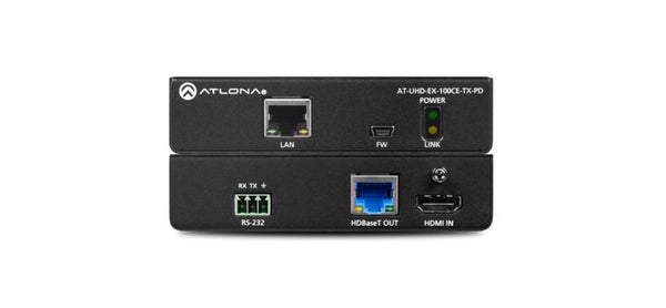 4K/UHD Remote Powered HDMI Over 100 M HDBaseT Transmitter with Ethernet, Control, and PoE