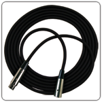 Economy 25 FT Black jacket cable XLRF to XLRM