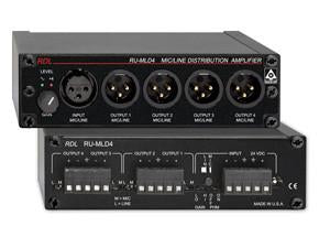 RU-MLD4 Microphone / Line Distribution Amplifier - 1x4