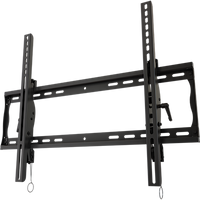 Universal tilting wall mount with post installation leveling for 32" to 55"+ flat panel screens